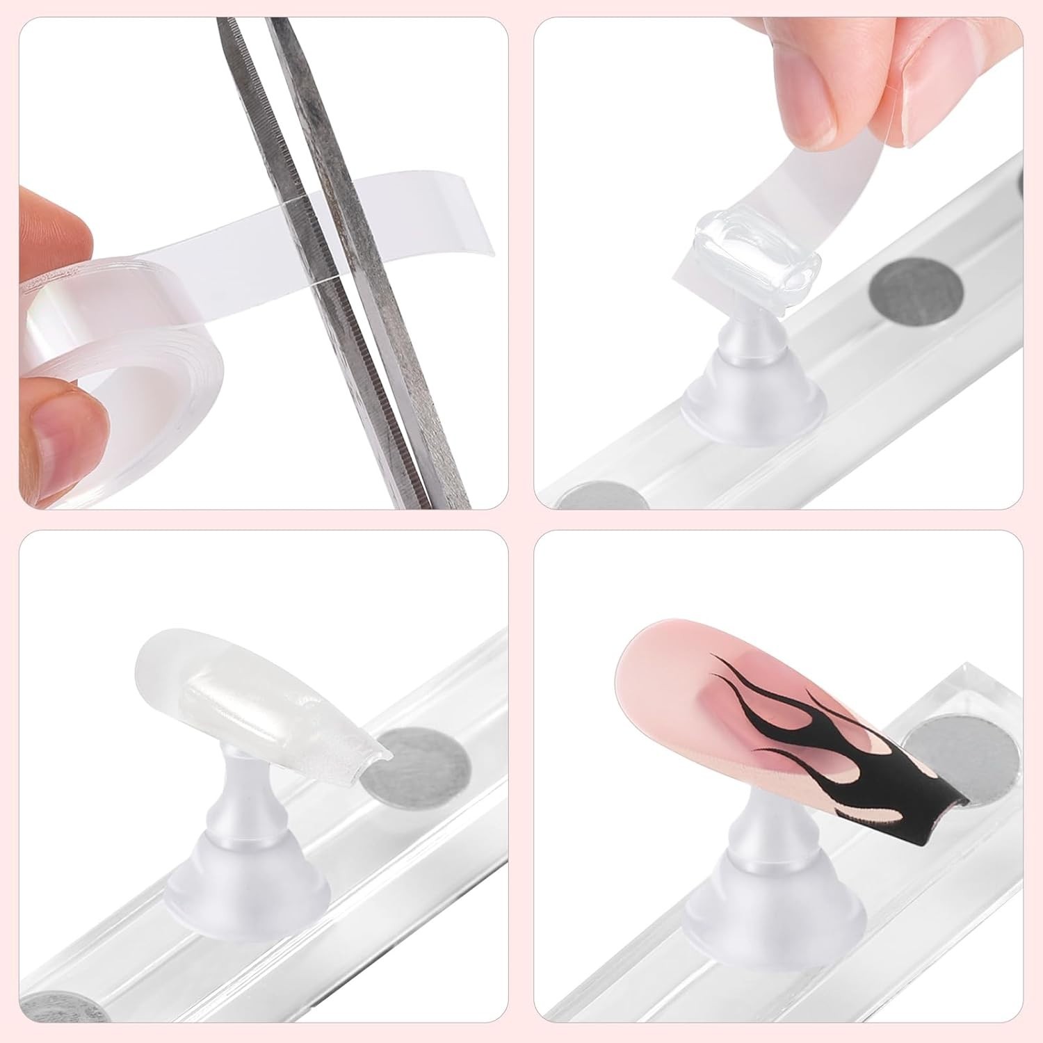 Elegant Acrylic Nail Art Stand – Magnetic Practice Holder for Flawless Designs