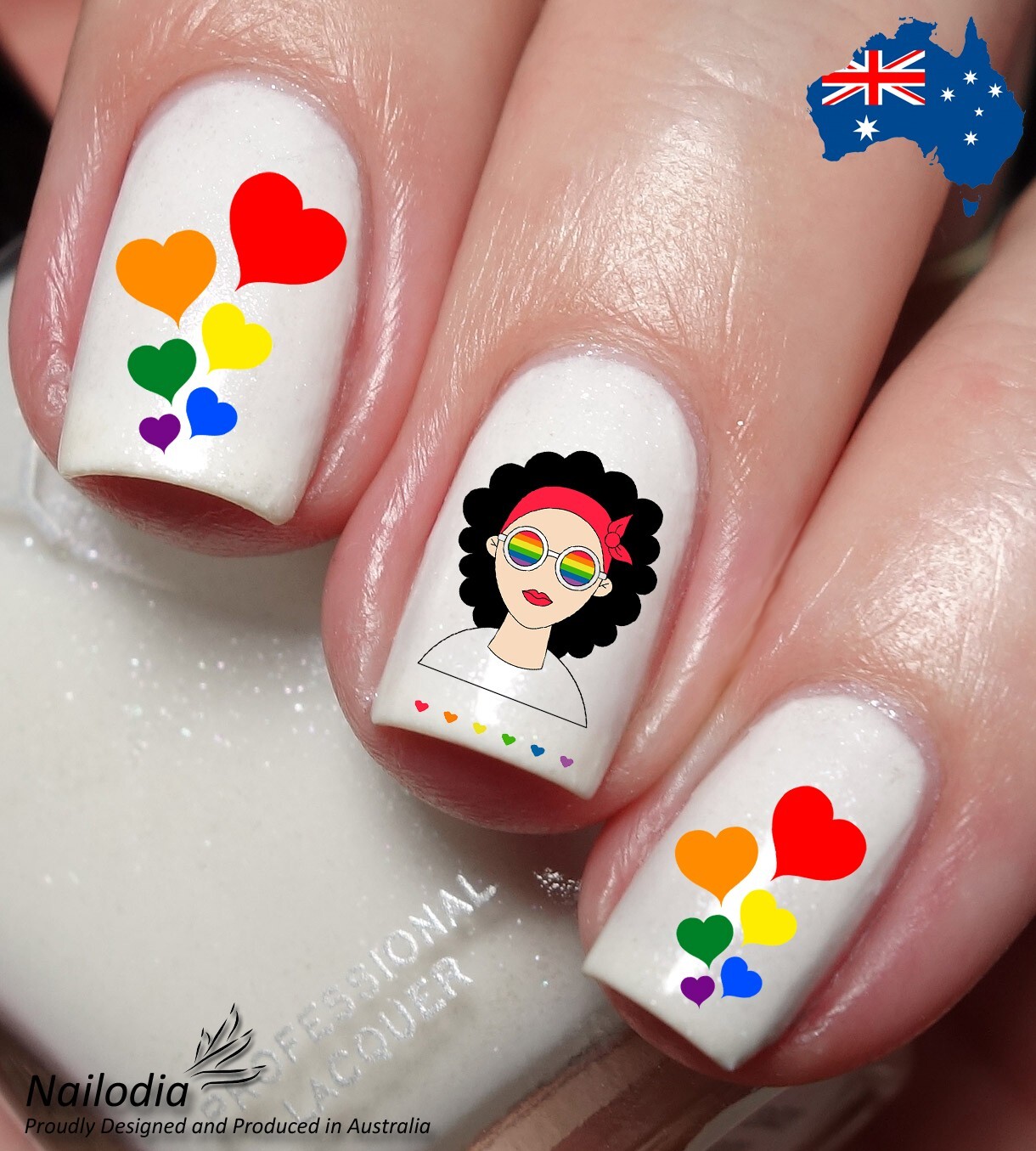 LGBT Rainbow Pride Nail Art Decal Sticker