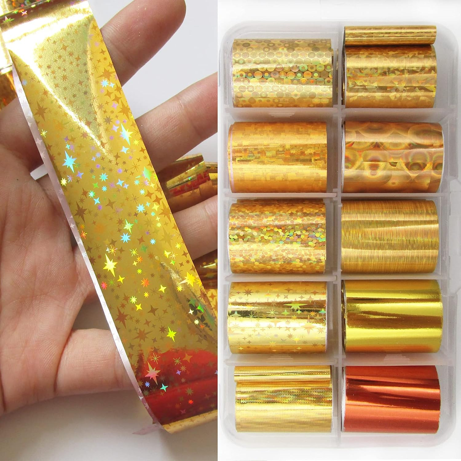 30 Sheet Holographic Transfer Nail Foil Stickers Starry Sky Nail Art Foils Stick
