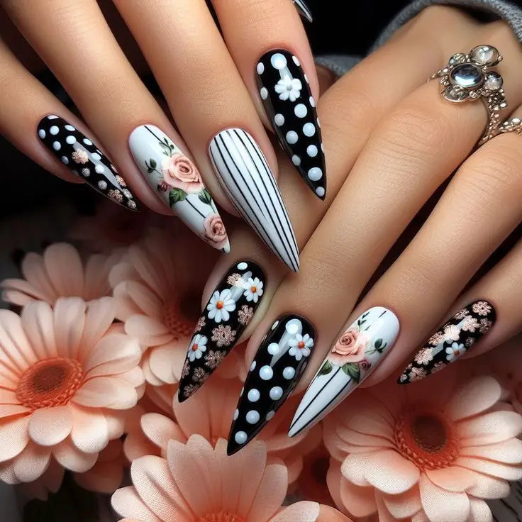 Transform Your Nails With 24pcs Extra Long Stiletto French Style Modern Classic