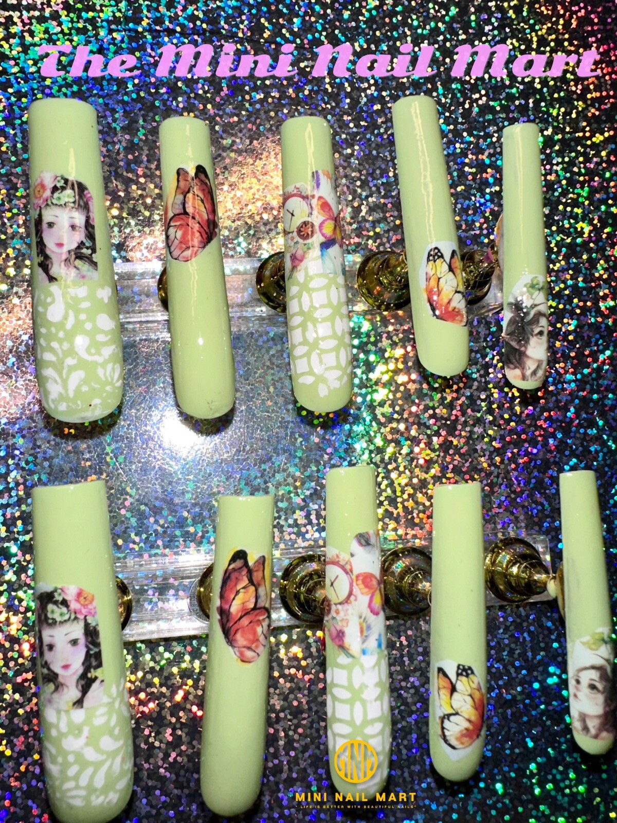 Handmade Custom Press on Nails 3XL Squared