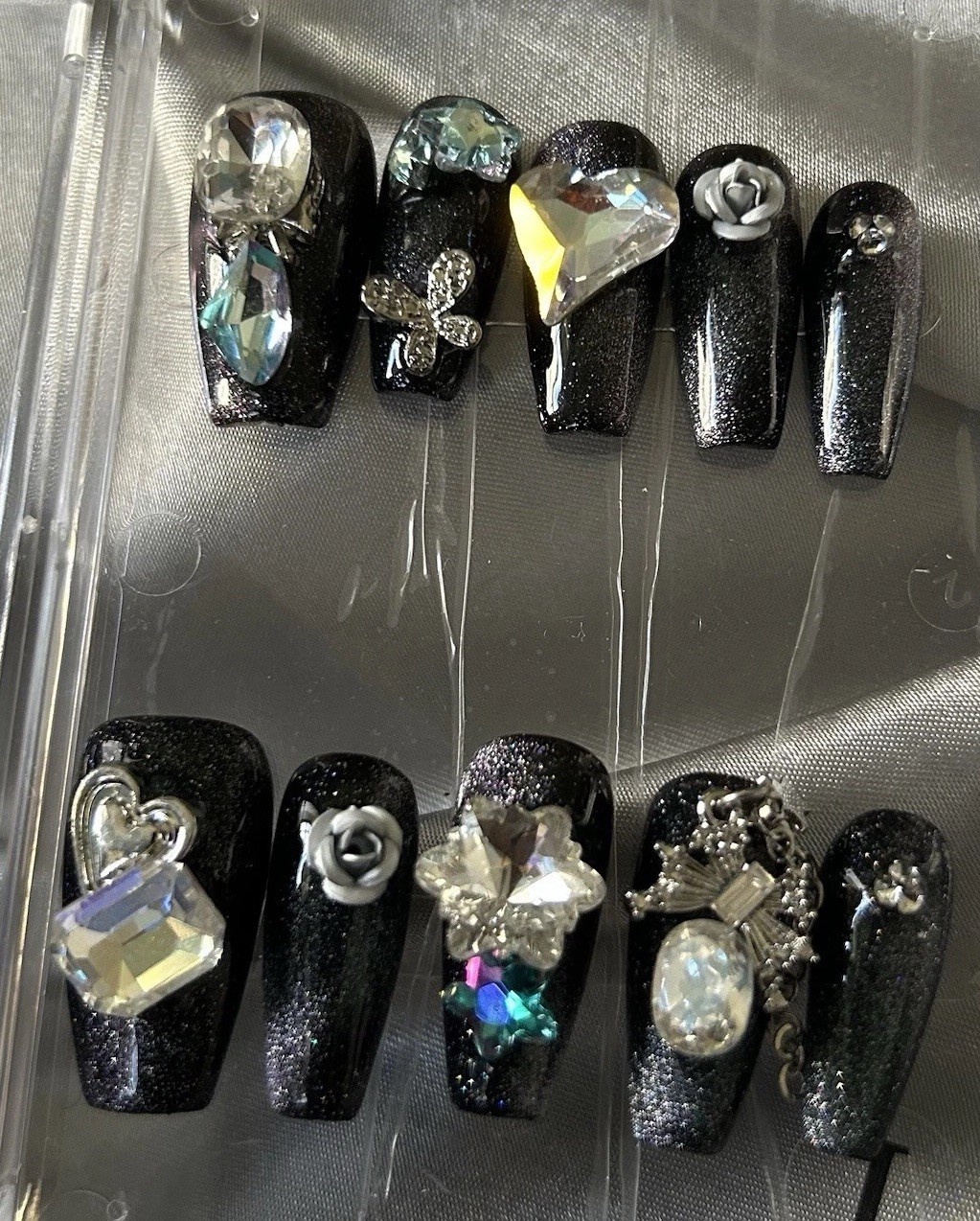 Acrylic Press-On Bling Nails