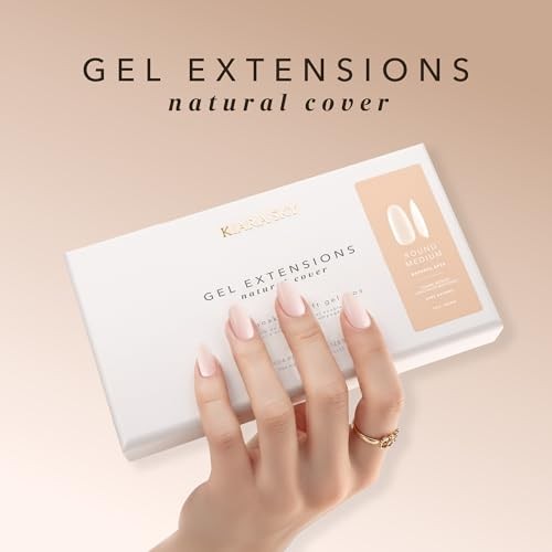 Gel Nail Extension Tips – Natural Cover, 504 Coffin shape, Extra Short (XS)
