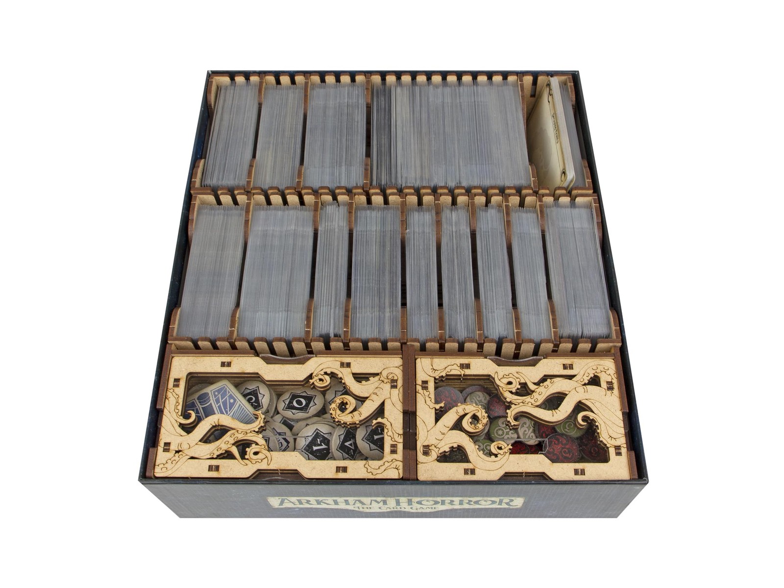 TowerRex Board Game Organizer for Arkham Horror LCG Revised, Brown