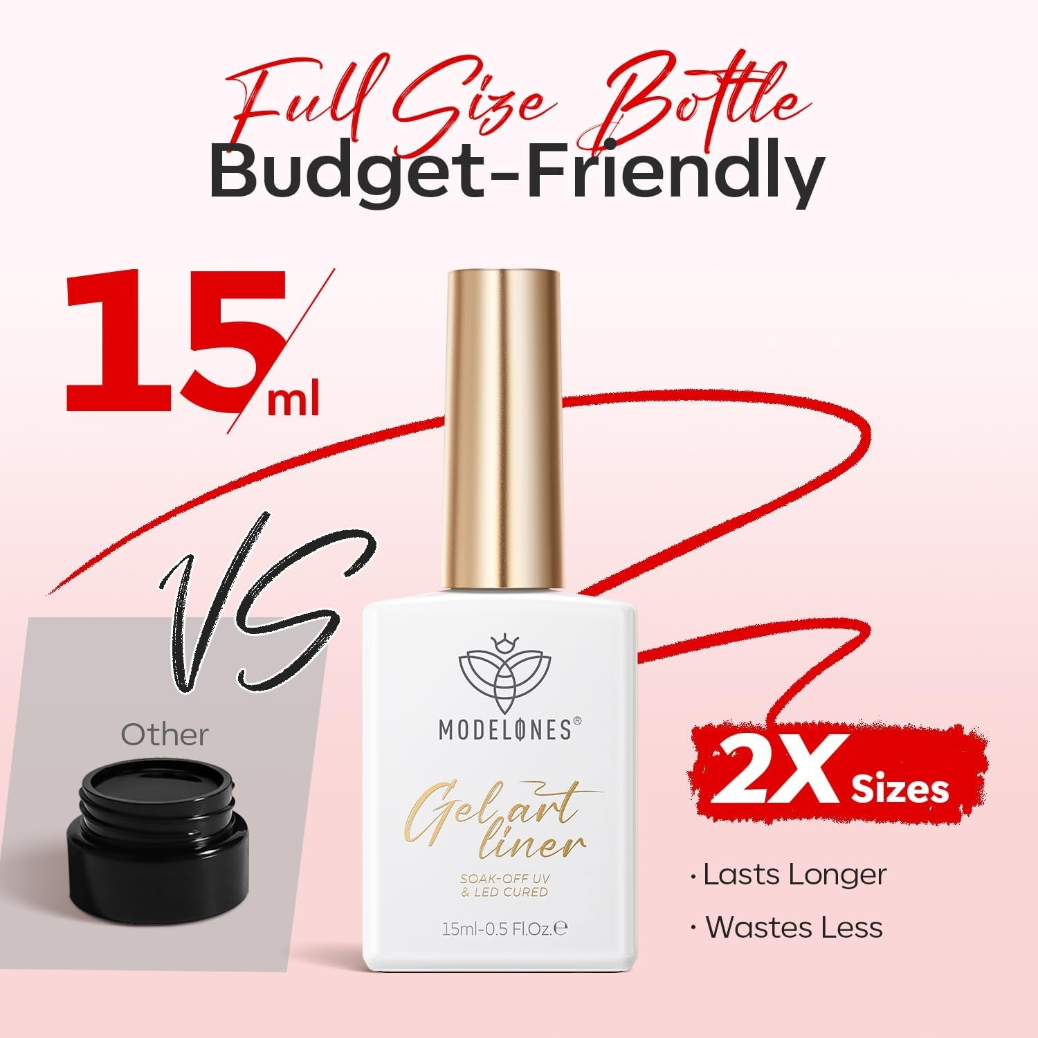 Red French Tip Liner l Polish, 15 ML Bright Red