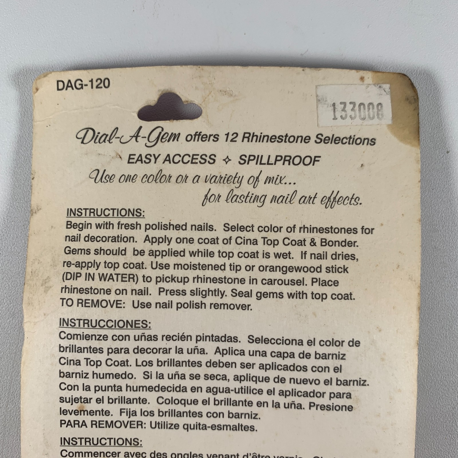 Nail Art Gem Rhinestones DAG-120 Vintage Cina Dial-a-Gem NOS NIP