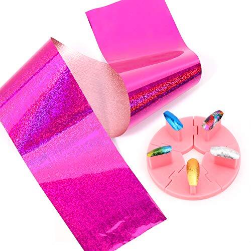 50 Sheets Holographic Nail Foil Transfer Stickers Paper, Nail Art Sticker