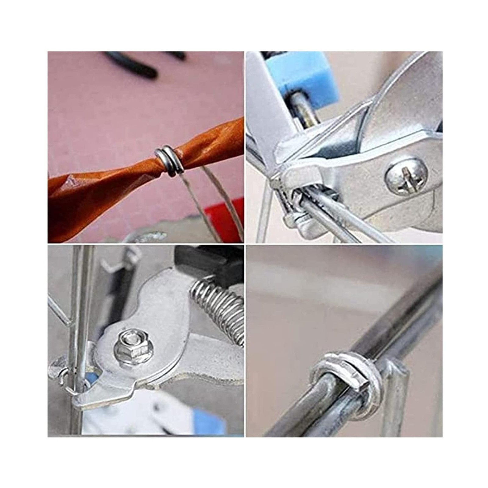 600 PCS Type M Nail Ring Pliers, Galvanized Steel, Hog Ring Staples Silver