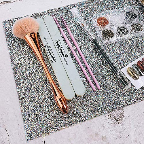 Shiny Nail Table Mat, Nail Art Hand Rest Pad for Nail Art Cushion Silver