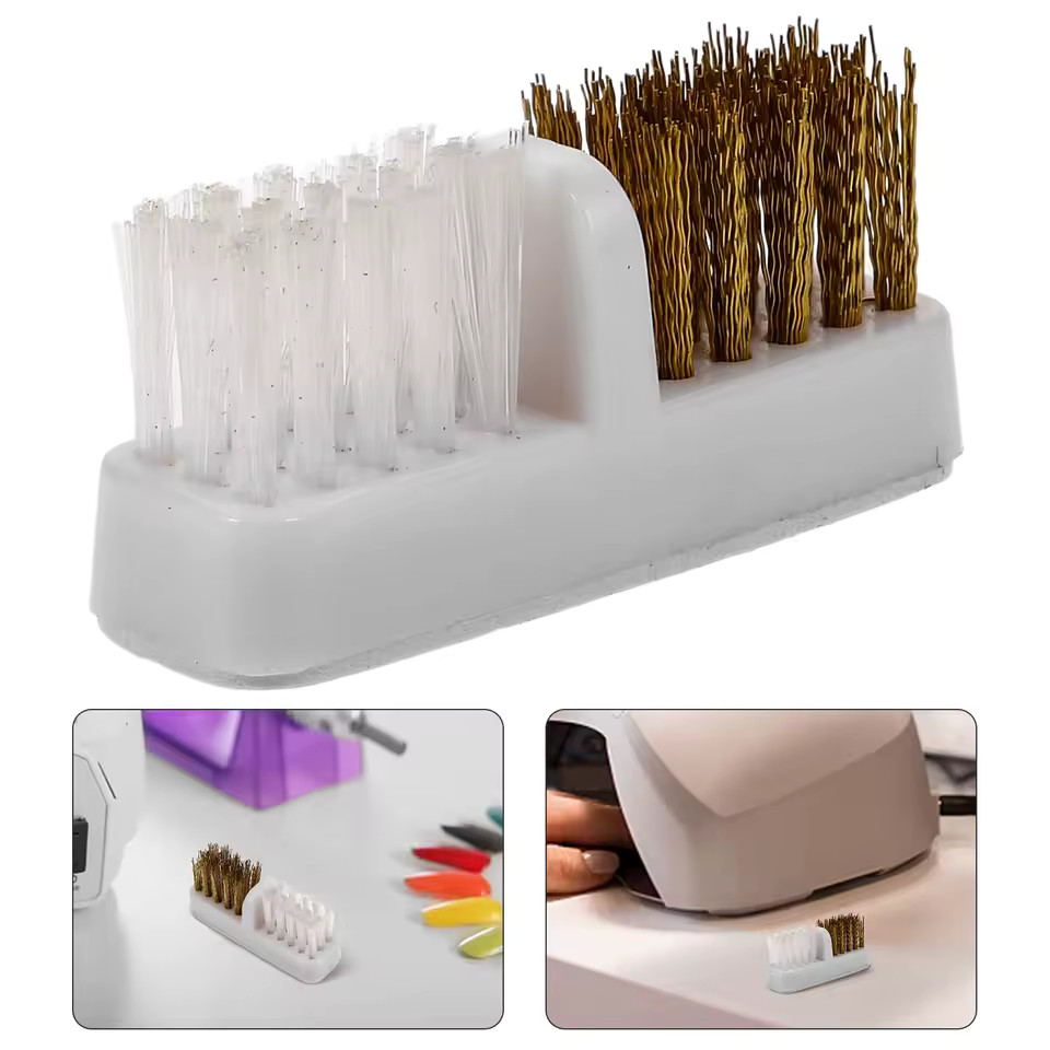 1/5X Copper Nail Drill Bit Cleaning Brush – Multi-Use for Salon & Home Nail Art