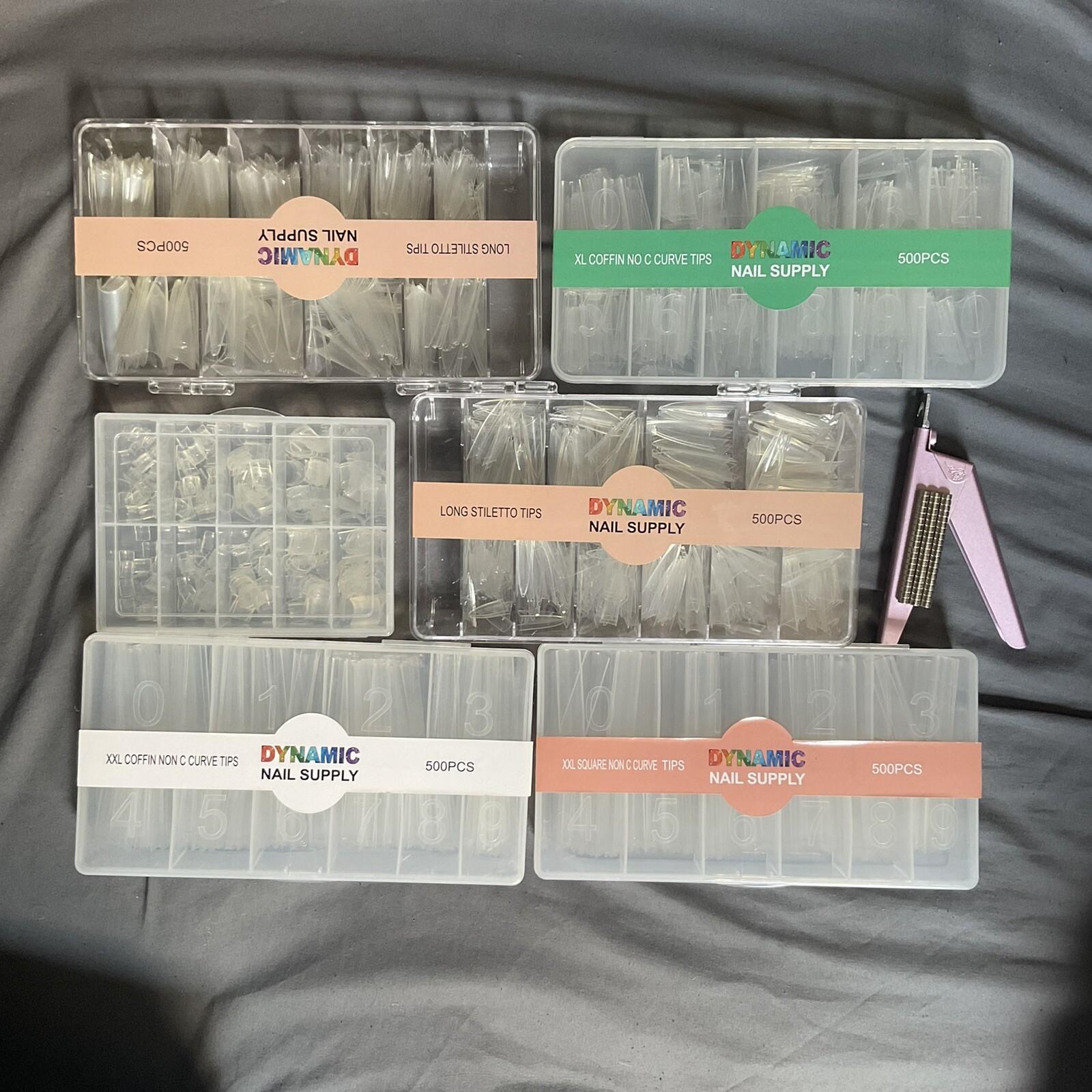 500 Nail Tips Set Bundle With Nail Cutter And Magnets *Brand New*