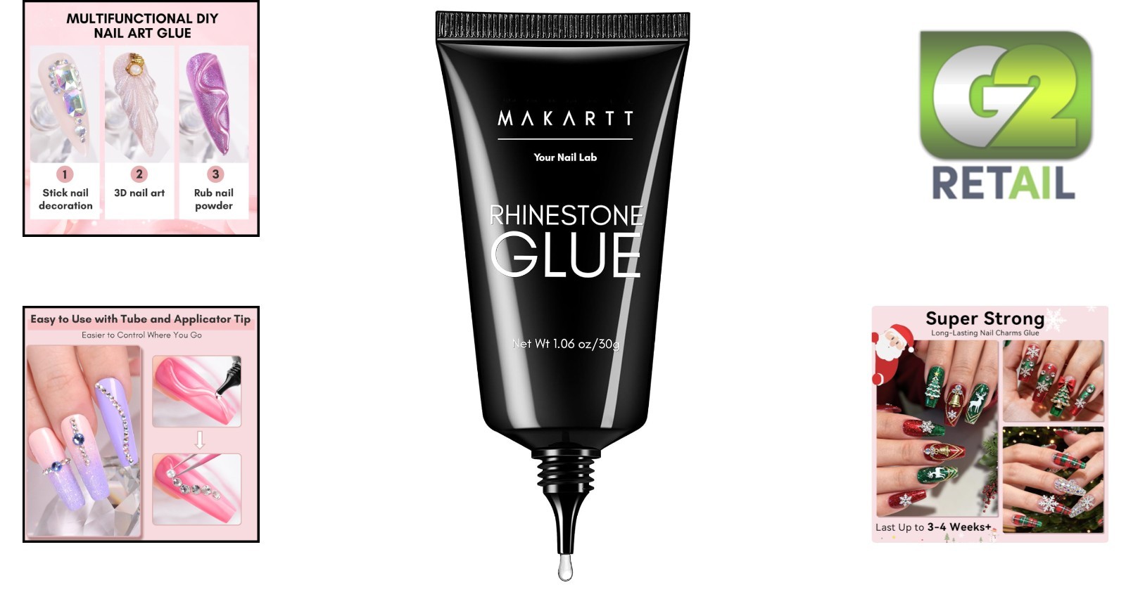 30ML Mess-Free Rhinestone Glue – Perfect for Secure Nail Art Charm Application
