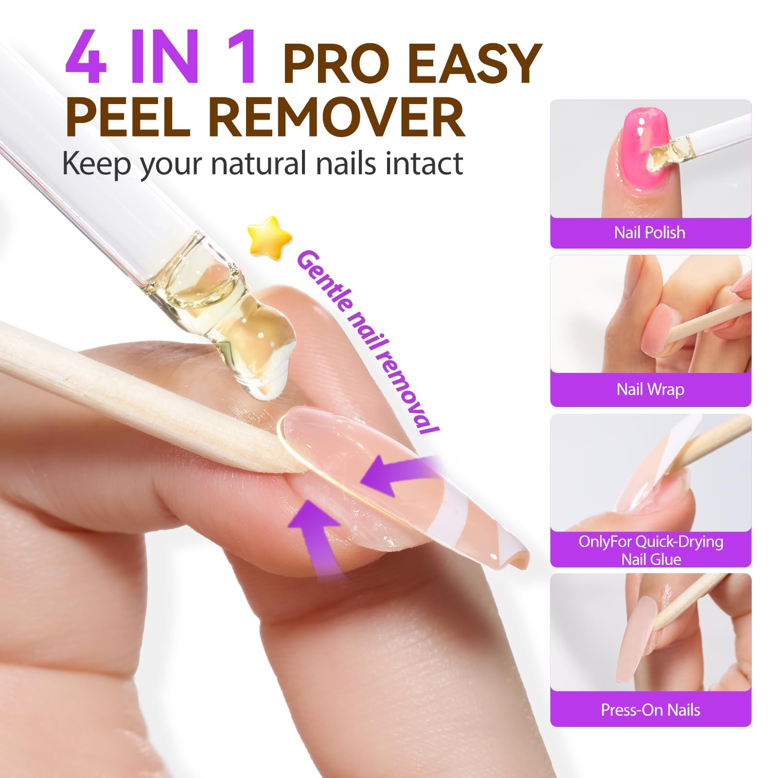 Gelike ec Press On Nail Glue 0.51 Fl Oz (Pack of 1), 0-Nail Remover
