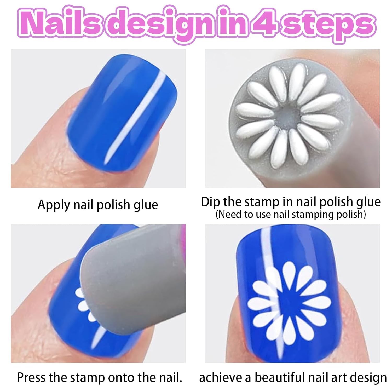 15PCS Nail Art Stamp Pen Set Flower Butterfly Designs,Nail Art Tools DIY Manicur