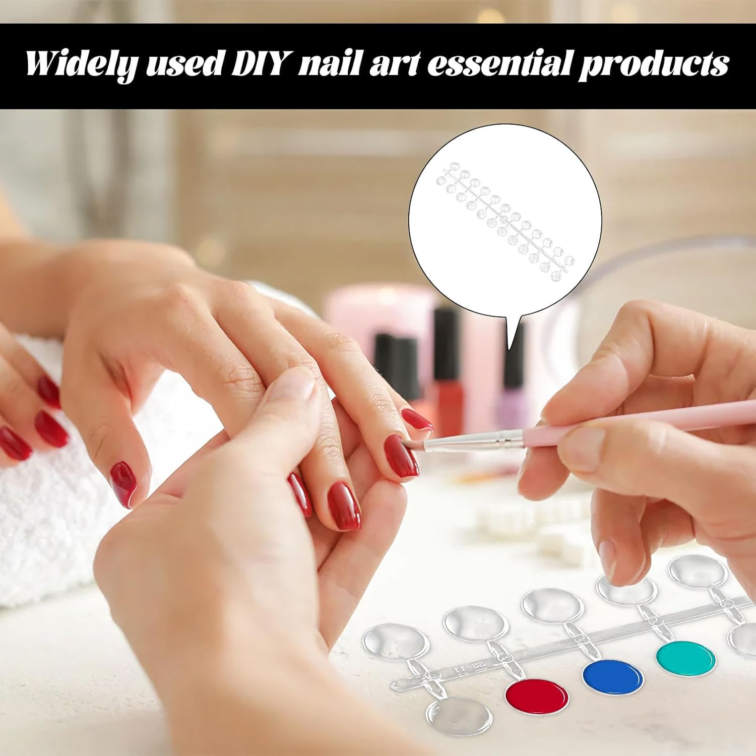 Nail Colour Display, 240 Pcs Clear Nail Swatches, round Nail Art Color Display C