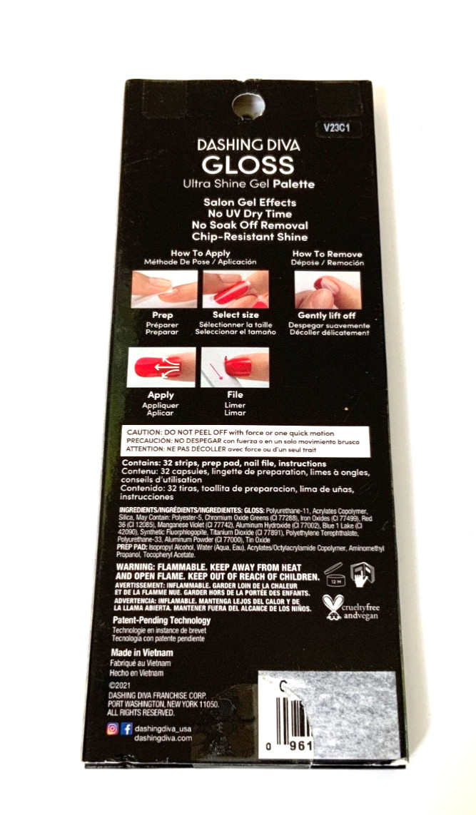Dashing Diva Gloss Ultra Shine Gel Palette Halloween Limited Edition Nail Strips