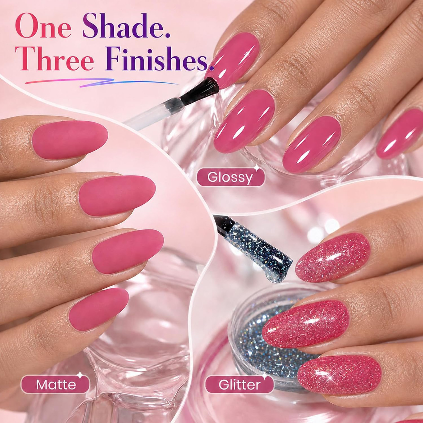 Beetles Gel Nail Polish Set Fingertip Palette Collection 32 Colors Base Top Coat