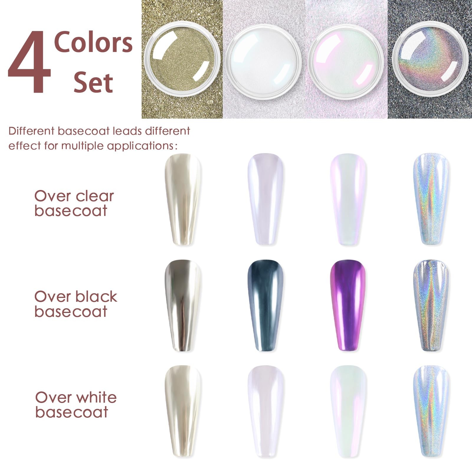Allstarry Chrome Nail Powder A-Moonlight Mermaid