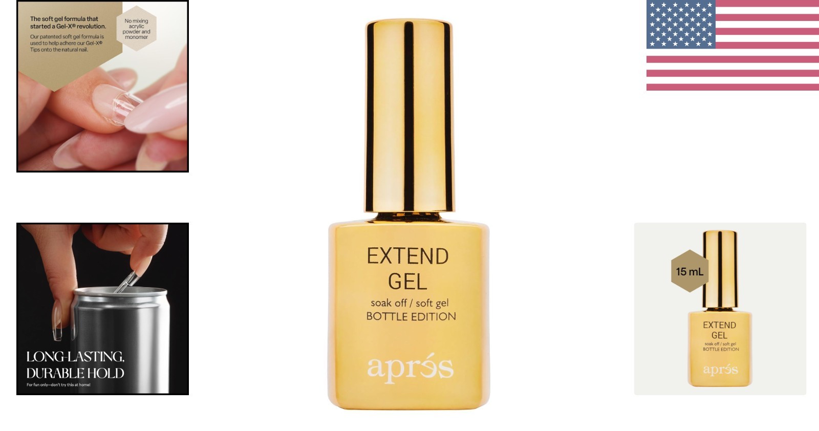 Elegant Gold Bottle Extend Gel 15ml – Smooth Application for Nail Extensions