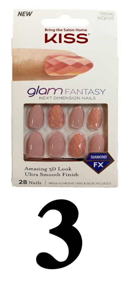 Kiss Salon Glam Fantasy Nails Special FX 28 Illusion Press On Nails Medium, Long