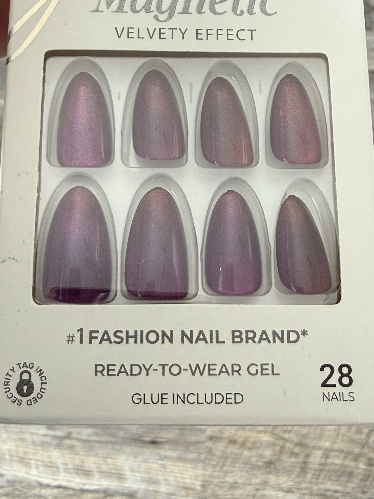 Kiss Gel Fantasy Medium Square/Almond/Round Pink Purple Yellow Press On Nails x3