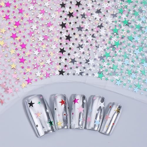 10 Sheets Star Nail Stickers for Nail Art 3D Self Star Nail Stickers-15