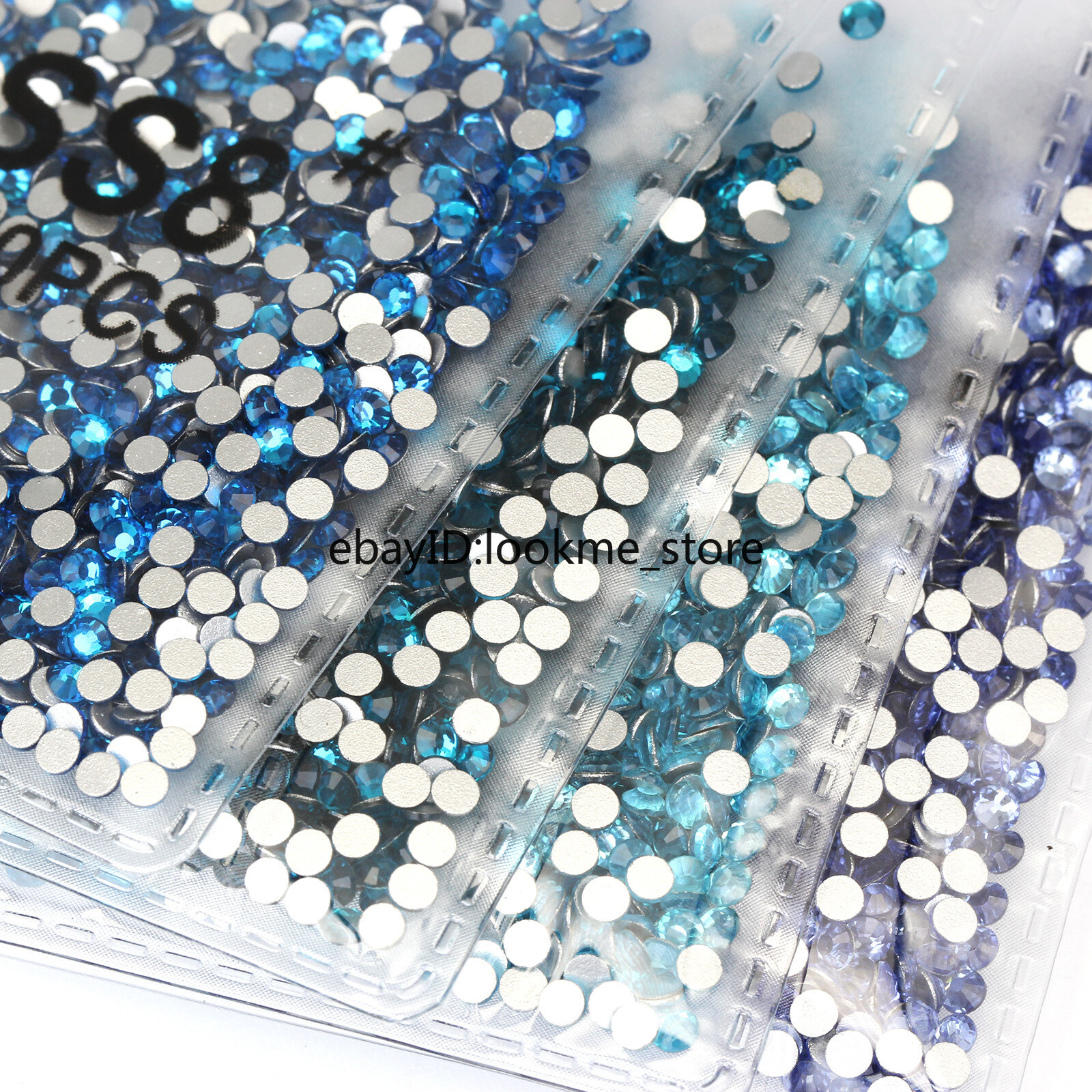 1440pc 2.5mm (ss8) Crystal Glass Rhinestones Flatback Gems Nail Art Crafts Decor