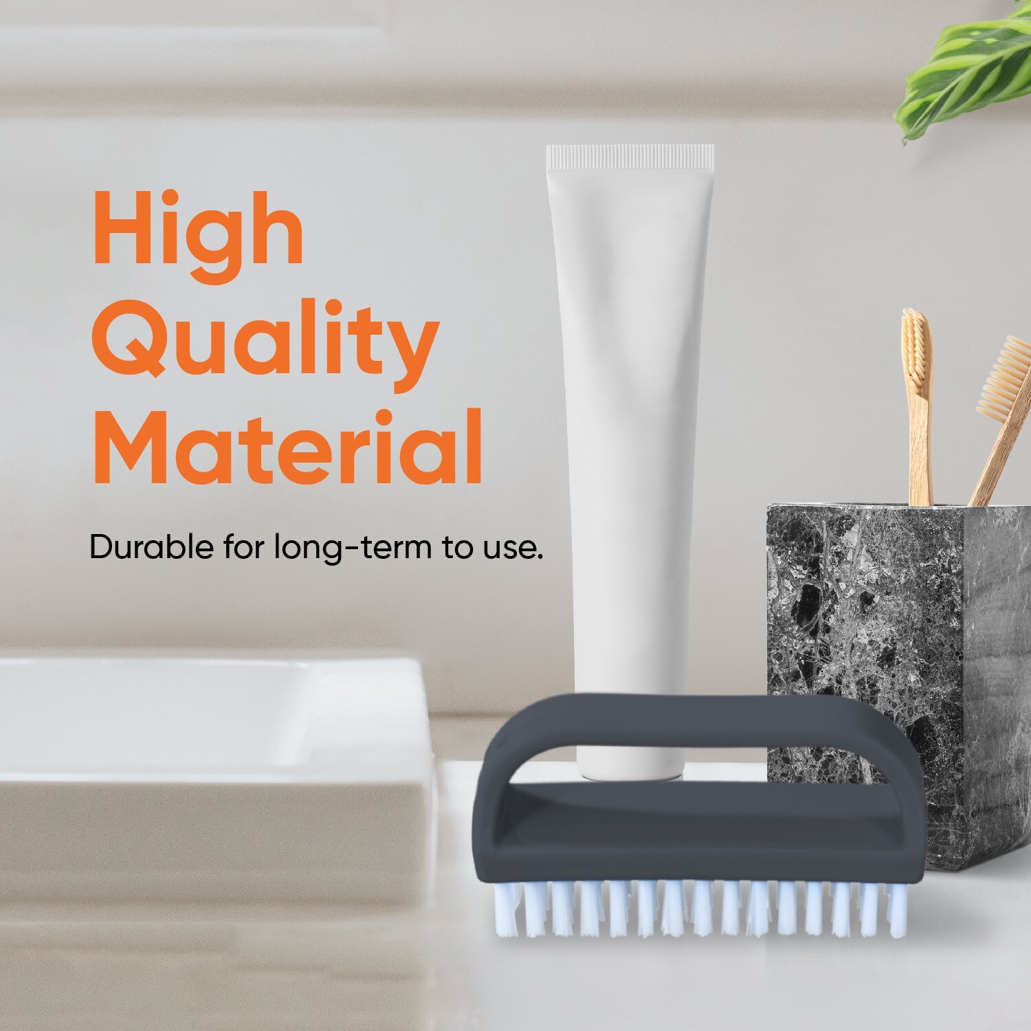 Superio Nail Brush Cleaner with Handle 3 Pack Durable Scrub Brush to Clean