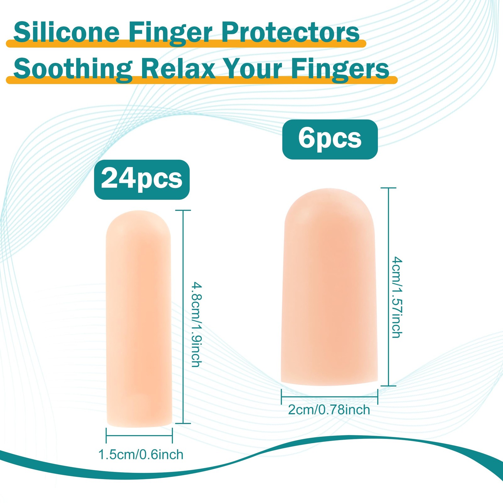 30 Pcs Gel Finger Cots, 2 Sizes Thumb Protector, Soft Finger Covers for Cuts,…