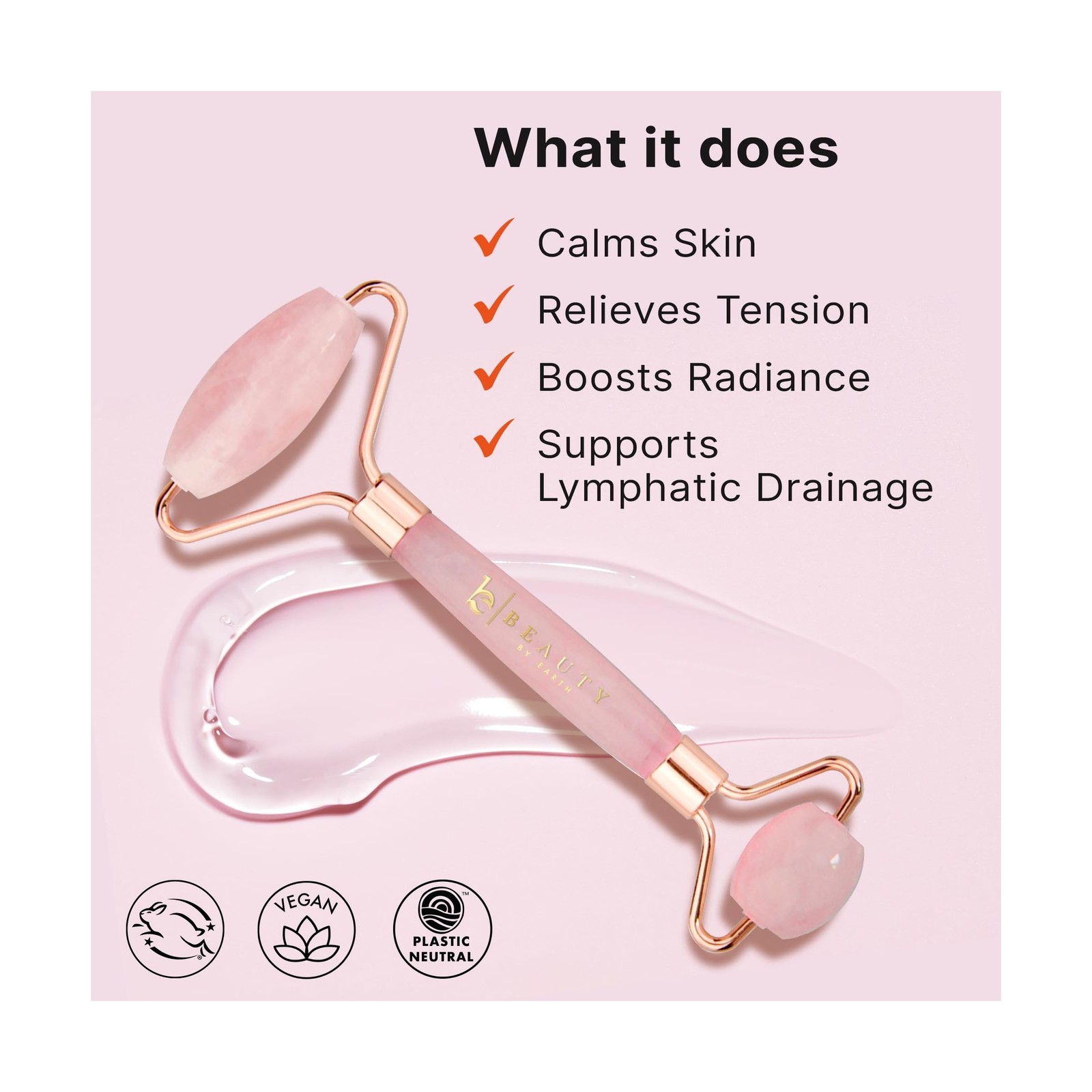 Rose Quartz Face Roller – Relaxation Gifts for Women, Skin Care Too… Fast Ship