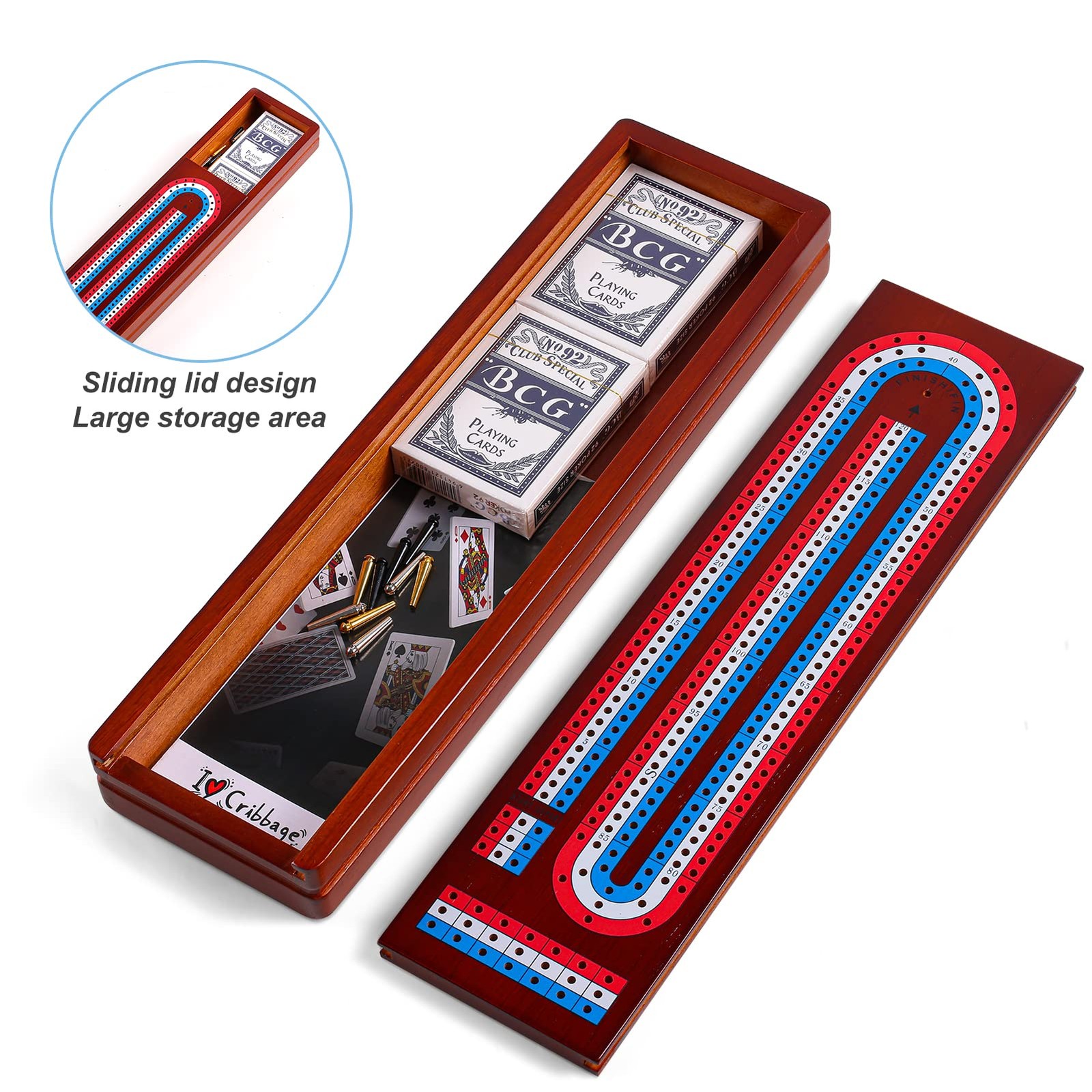Ceebyfa Cribbage 14.5 inches x 4 x 0.1 centimeters, Vintage Color