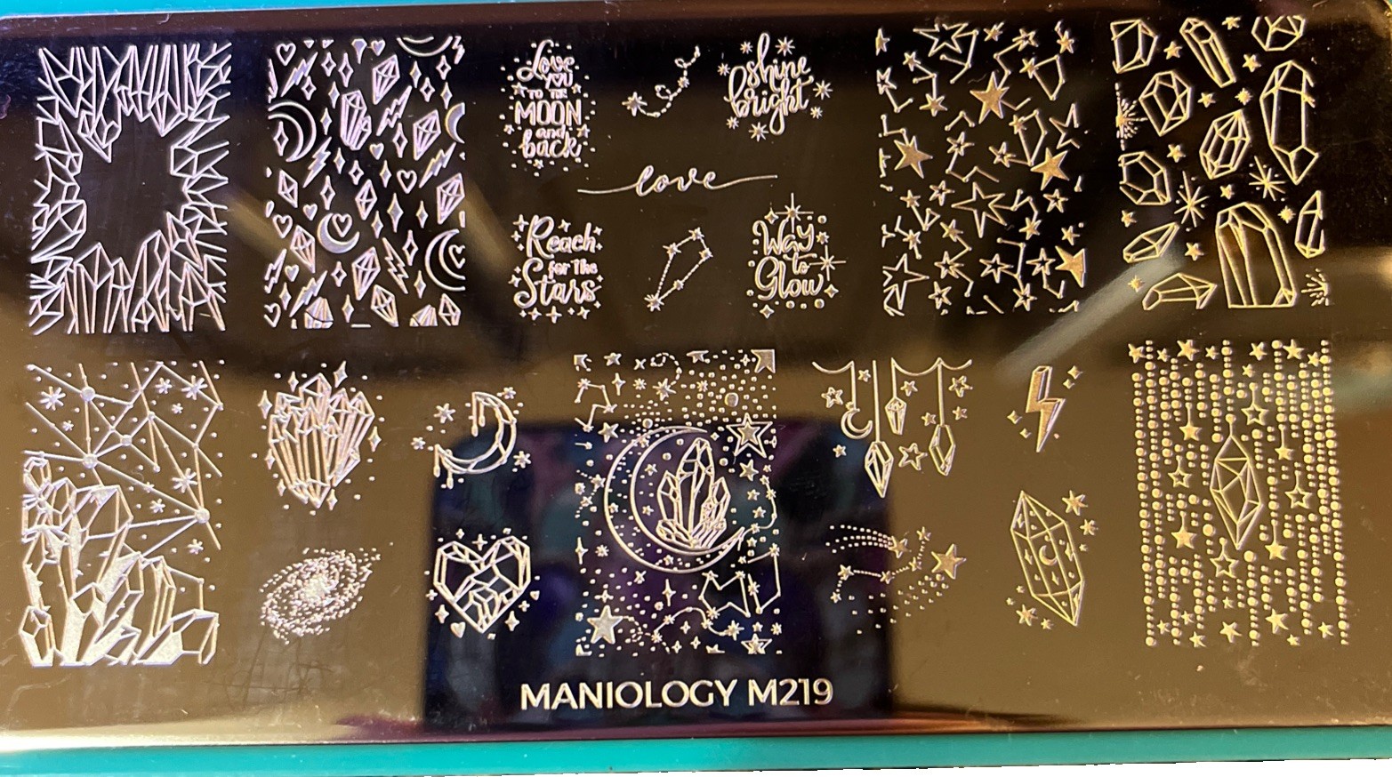 Maniology Nail Stamping Plates- Crystal, Rock Textures -M015, XL 476, M219