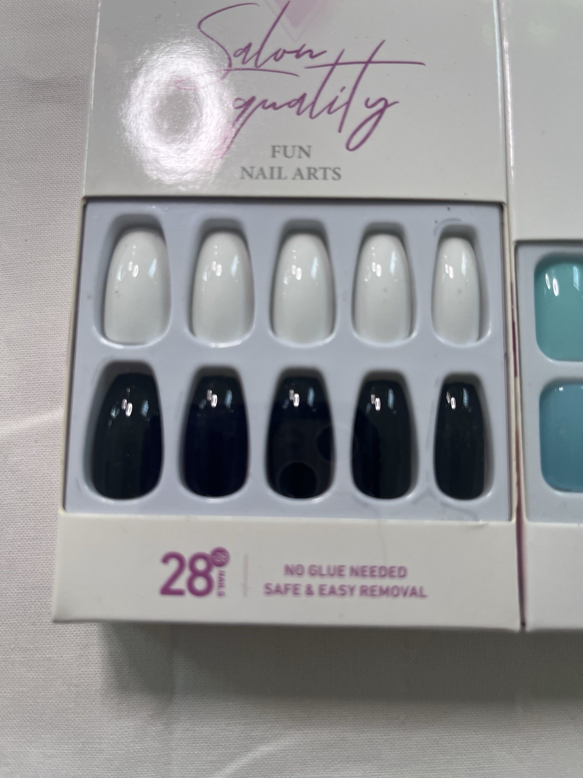 Vamony Press-On Nails Glossy Multicolor Oval & Square Full Cover No Glue Needed