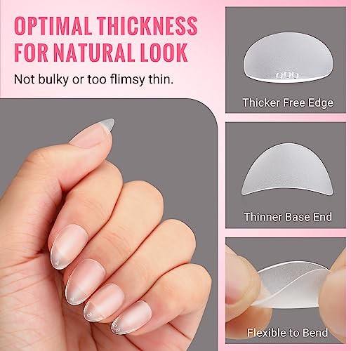 Extra Short Wide Fit Almond Nail Tips for Short Wider 07-Wide XS/XXS Almond