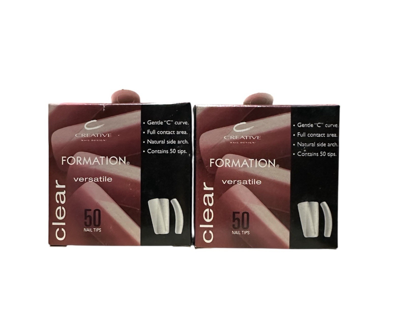 Creative CND Formation Versatile CLEAR Nail 50 Tips – Pack of 2 – (Choose Yours)