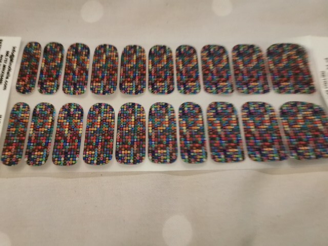 Retro Multi Colour MINX PROFESSIONAL NAIL WRAPS NEW SALON QUALITY