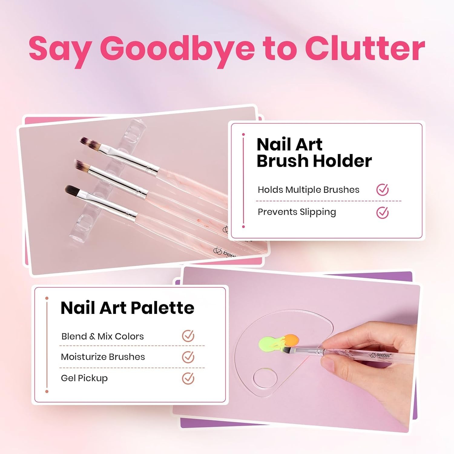 Nail Design Kit with Gradient Brushes, Blooming Gel, and Palette for Beginners