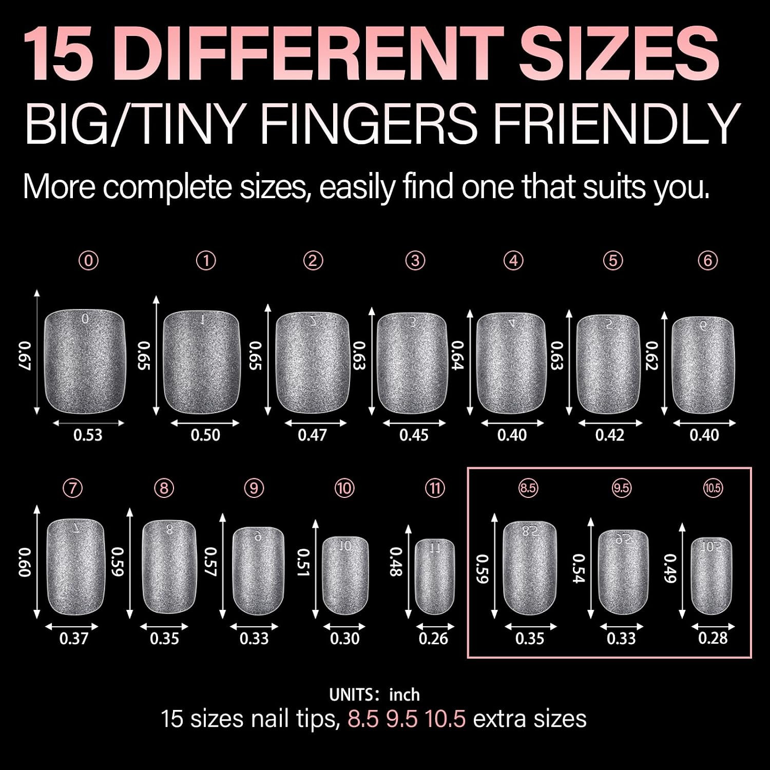 Extra Short Square Nail Tips Full cover Clear Nail Tips Matte | No Need Files Up
