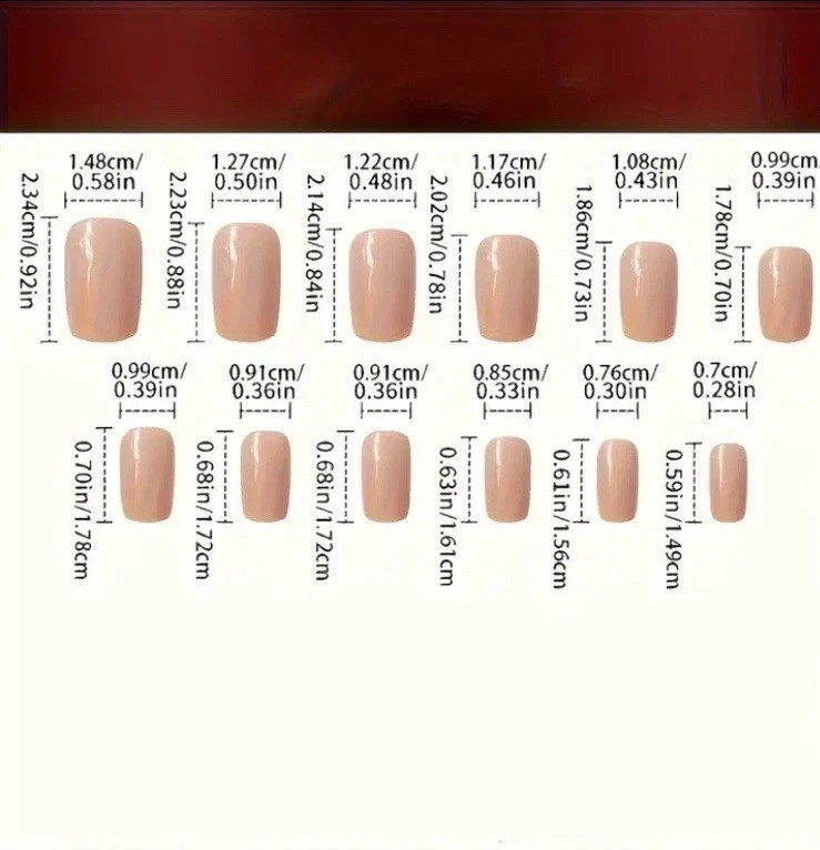 Square Patriotic 4th July Nail Tips 24pcs Finished Boxed With Glue & Tabs nails