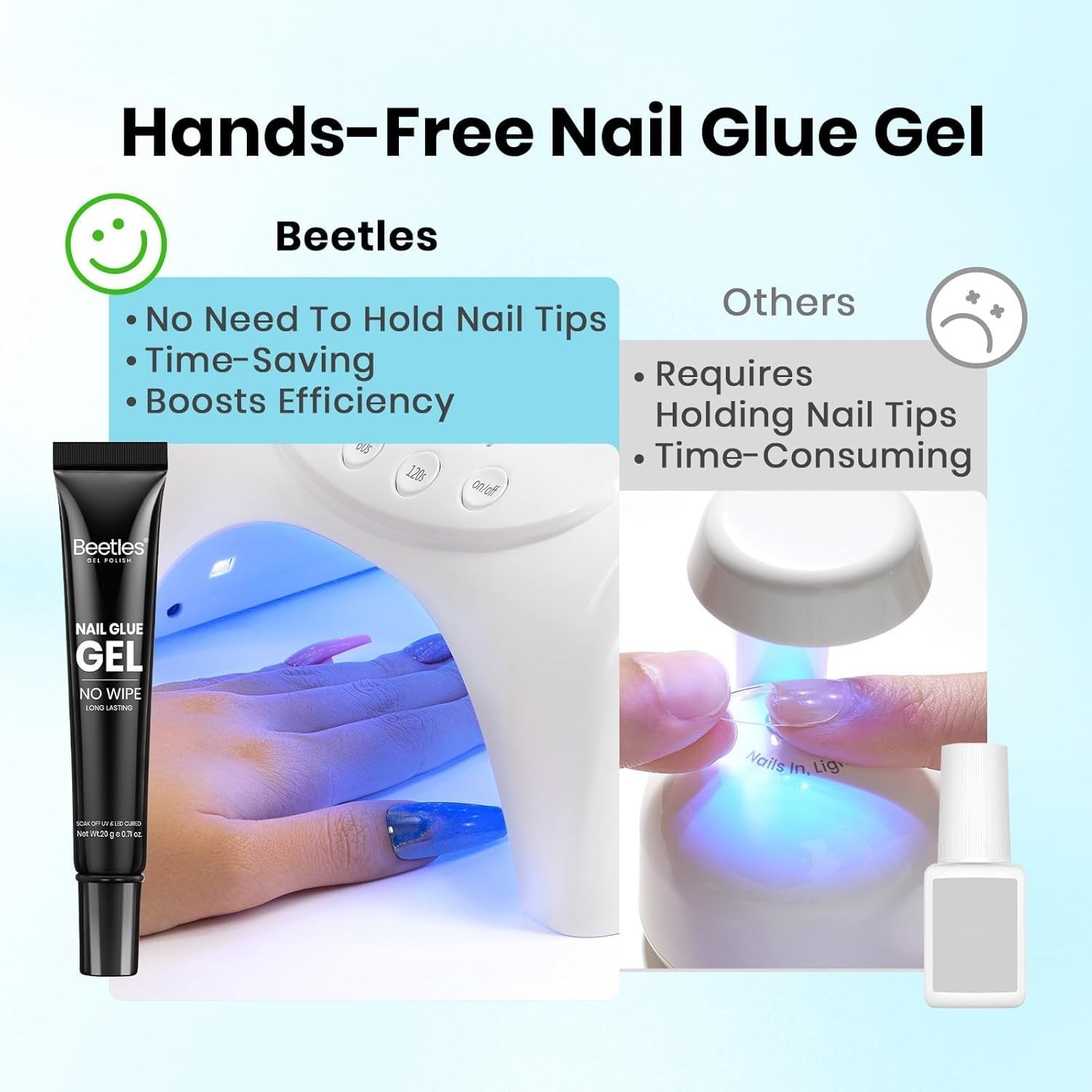 Beetles 20g Nail Glue Gel – Multi-Purpose, Cleaner Formula for All Nail Types