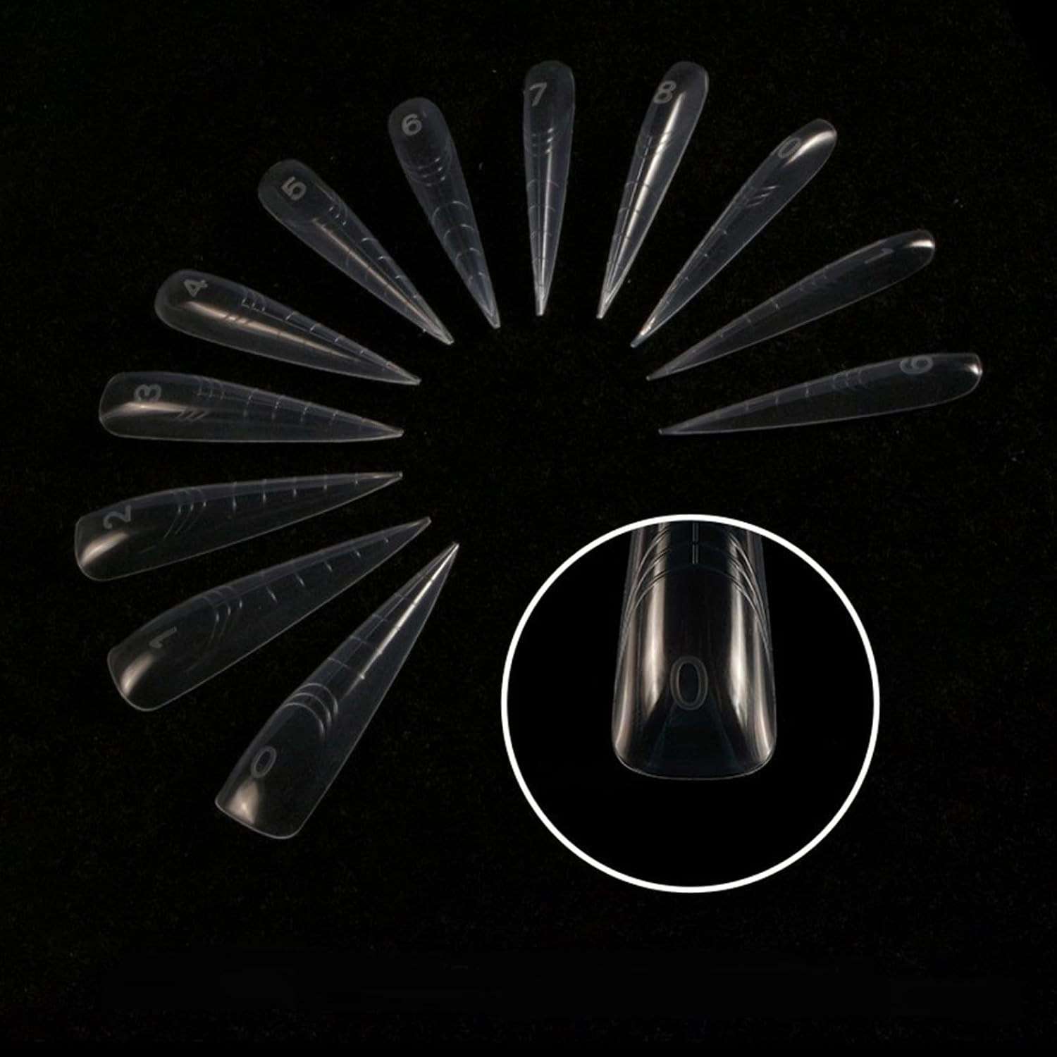 70Pcs Extra Long Stiletto Dual Nails Form for Poly Nail Gel Full Cover Nail Exte