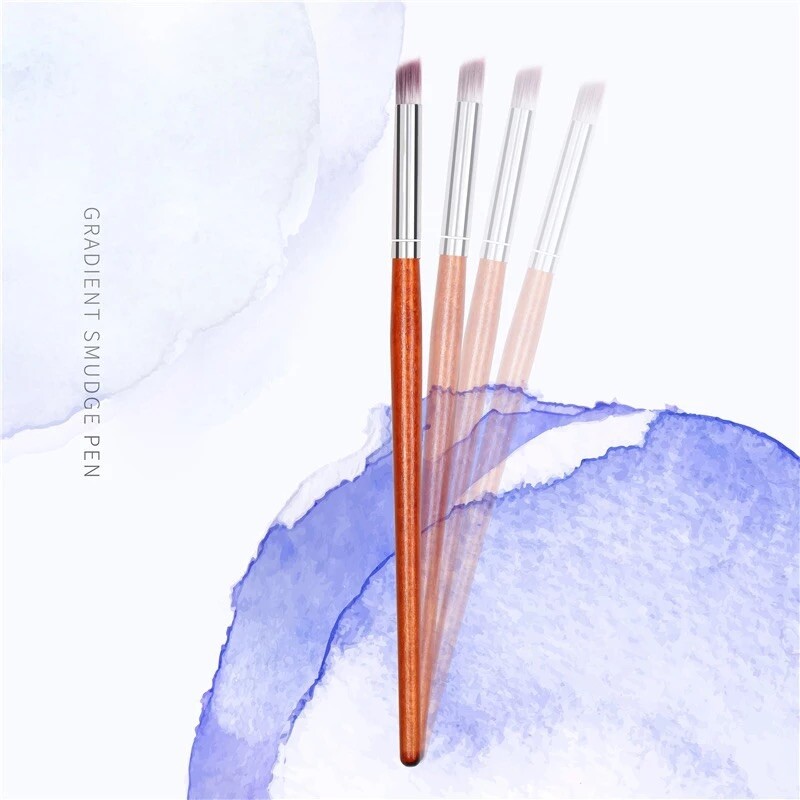 Gradient Wood Nail Brush Art UV Gel Polish Blooming Painting Pen Ombre Shading