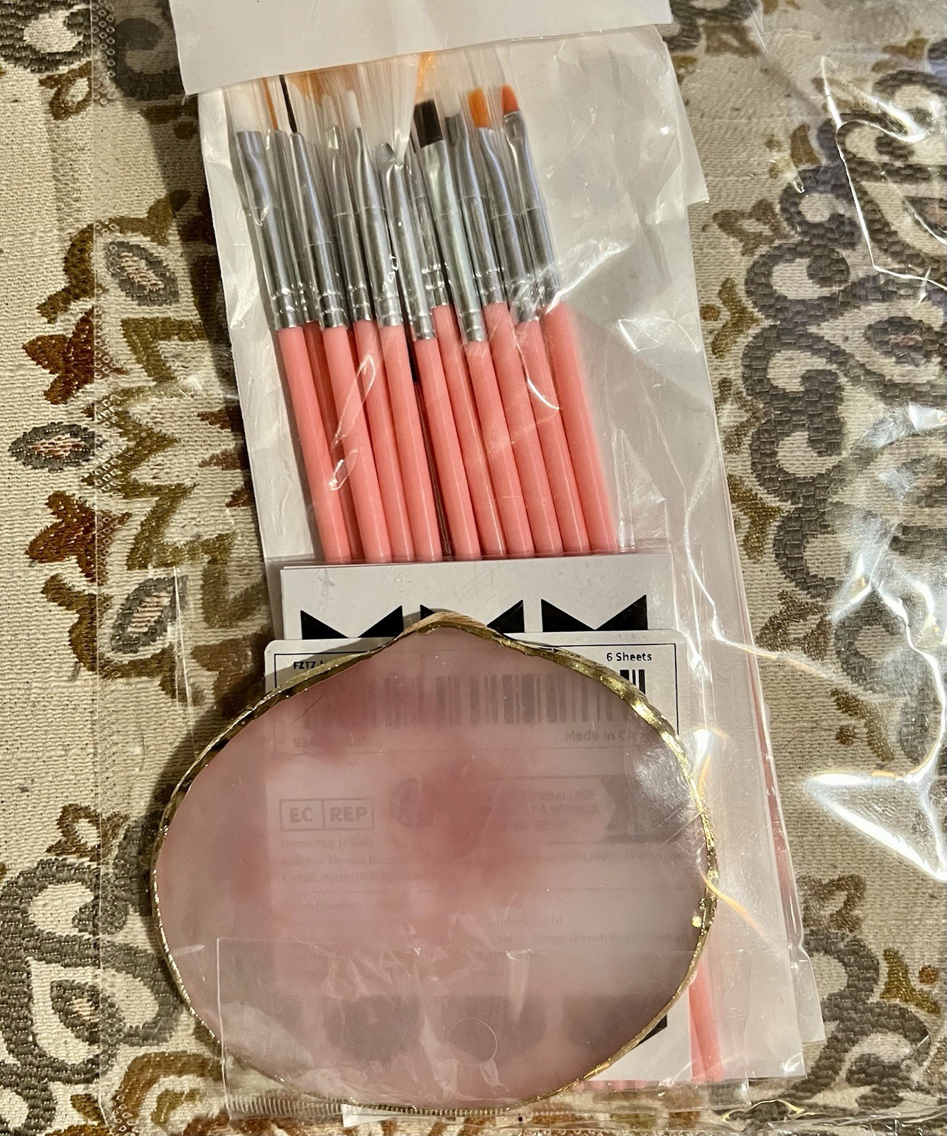 Nail Artist Quick Start Set- Blending Quartz, 26+ Brushes for Detail & Color-New