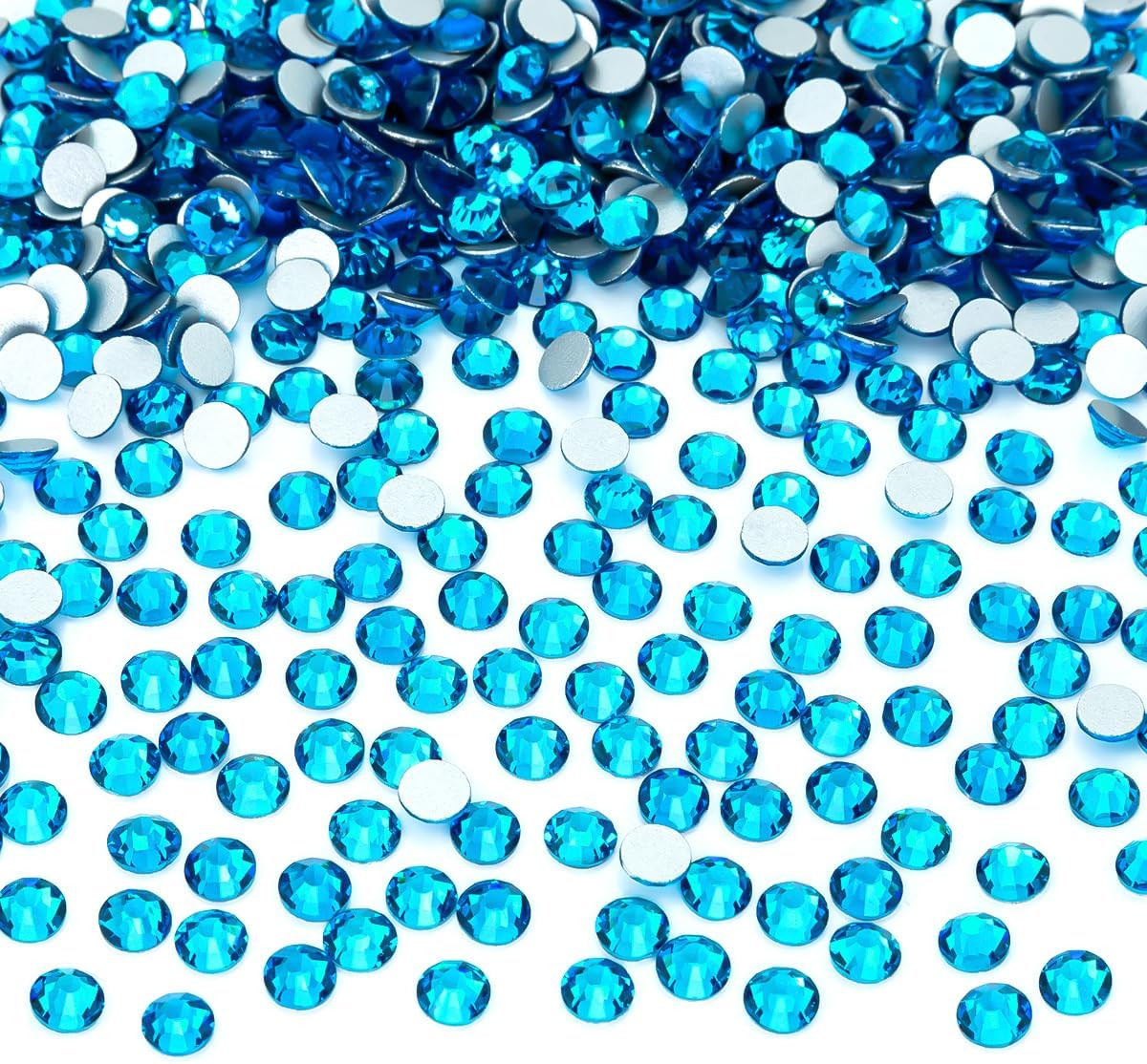 400Pcs SS30 Royal Blue Nail Rhinestones Bulk Crystal Sapphire Nail Art 6Mm Nail