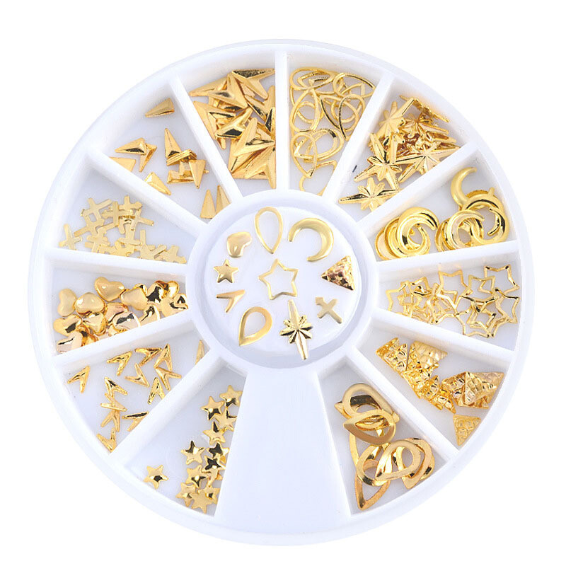 Wheel Nail Art Rivet Resin Beads Ocean Nail Studs For False Tips 3D Decor DIY
