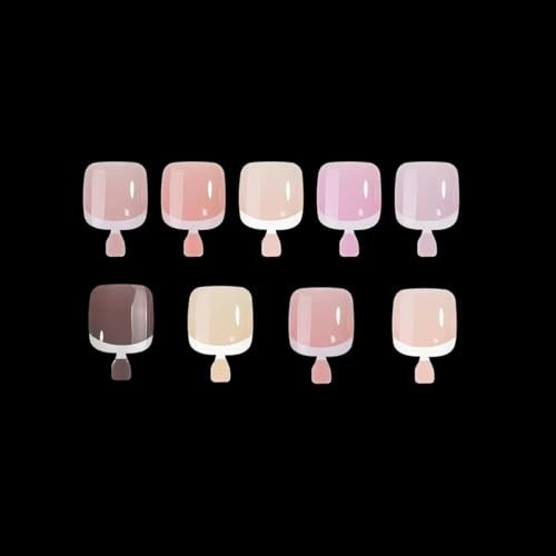 216Pcs French Tip Press on Toenails Mix Color Fake 1 Fl Oz (Pack of 1) Style03