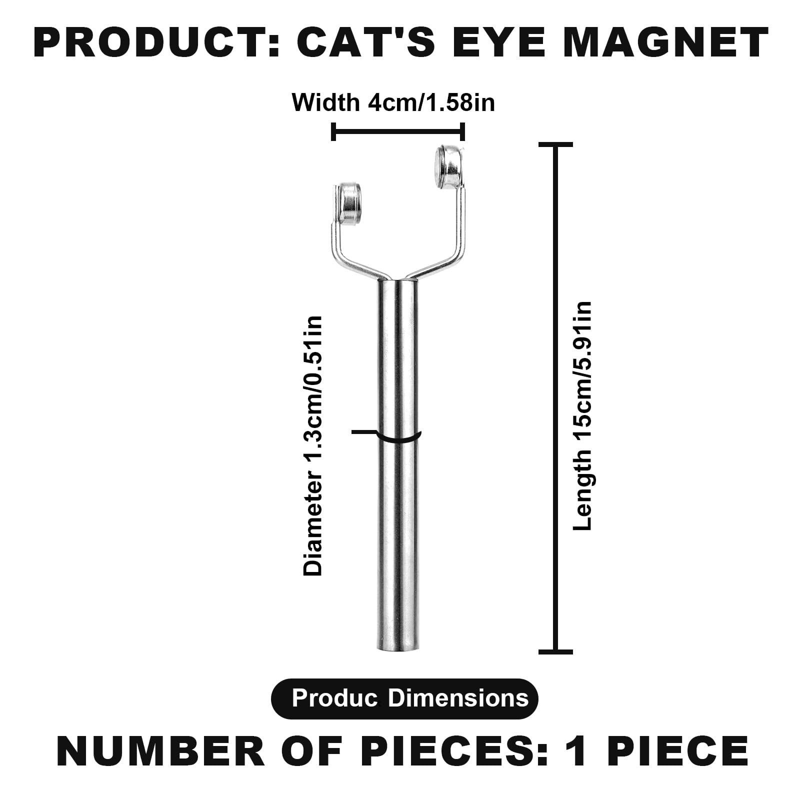 3 in 1 Cat Eye Magnet for Nails, Nail Design Tool Y-Shaped Double Head Silver