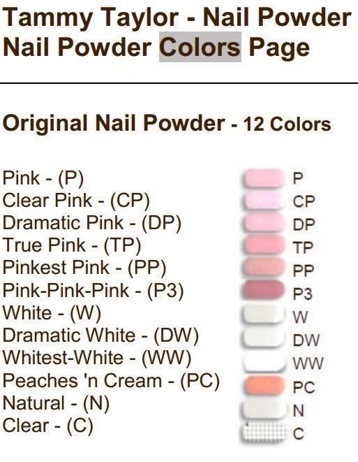 TAMMY TAYLOR – Original Acrylic Nail Powder 1.5oz – Choose Any Color