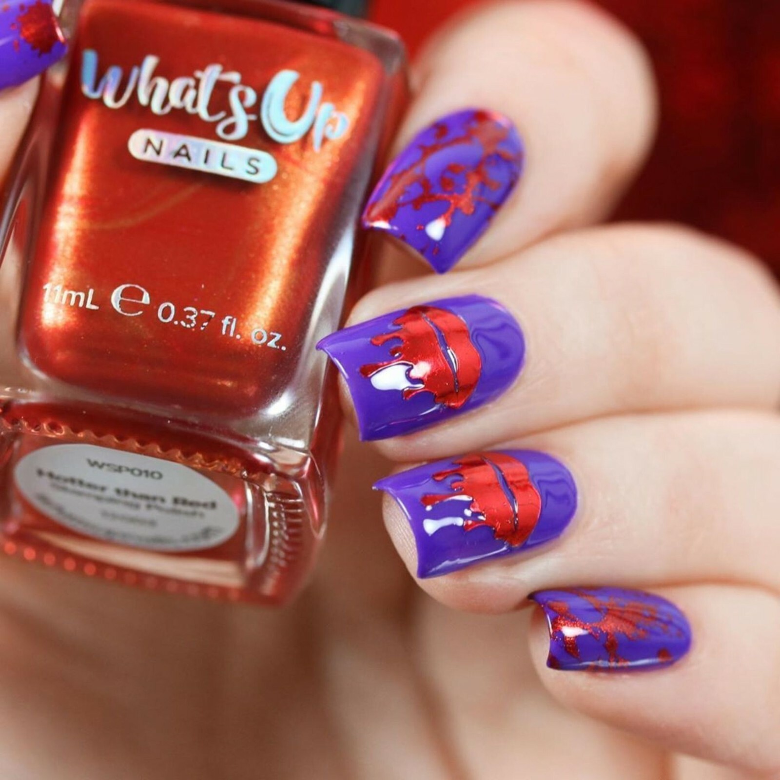 Whats Up Nails – Dripping Flames Stickers (Red) – Daily Charme Collaboration