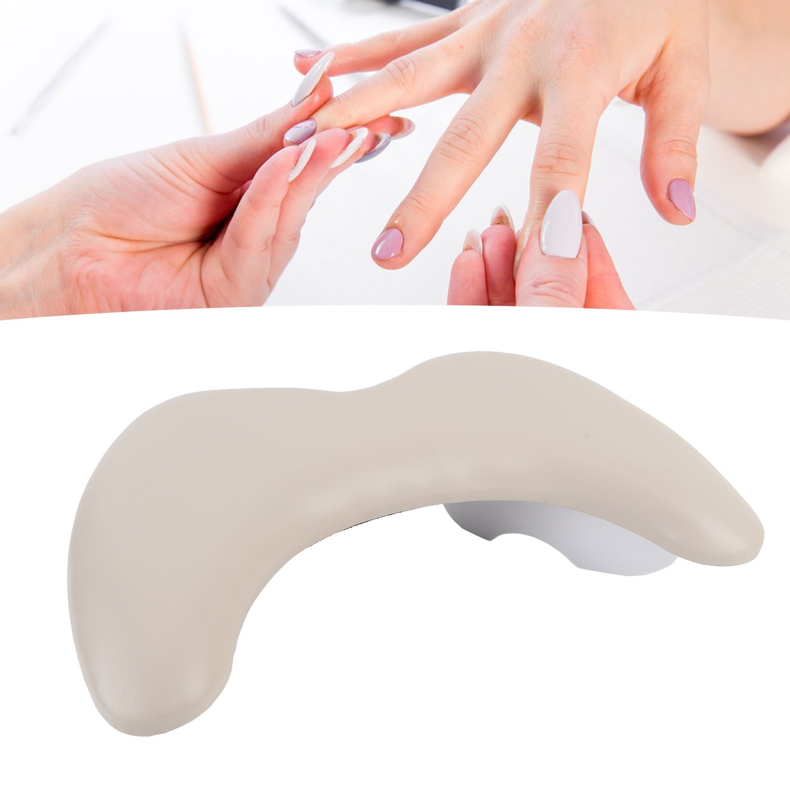 U Shape Manicure Hand Pillow Elegant Arm Rest For Nails Tech PU Leather For DSO